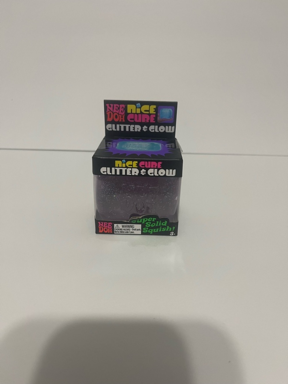 Nice Cube Glitter & Glow Purple Kids Squishy Toy